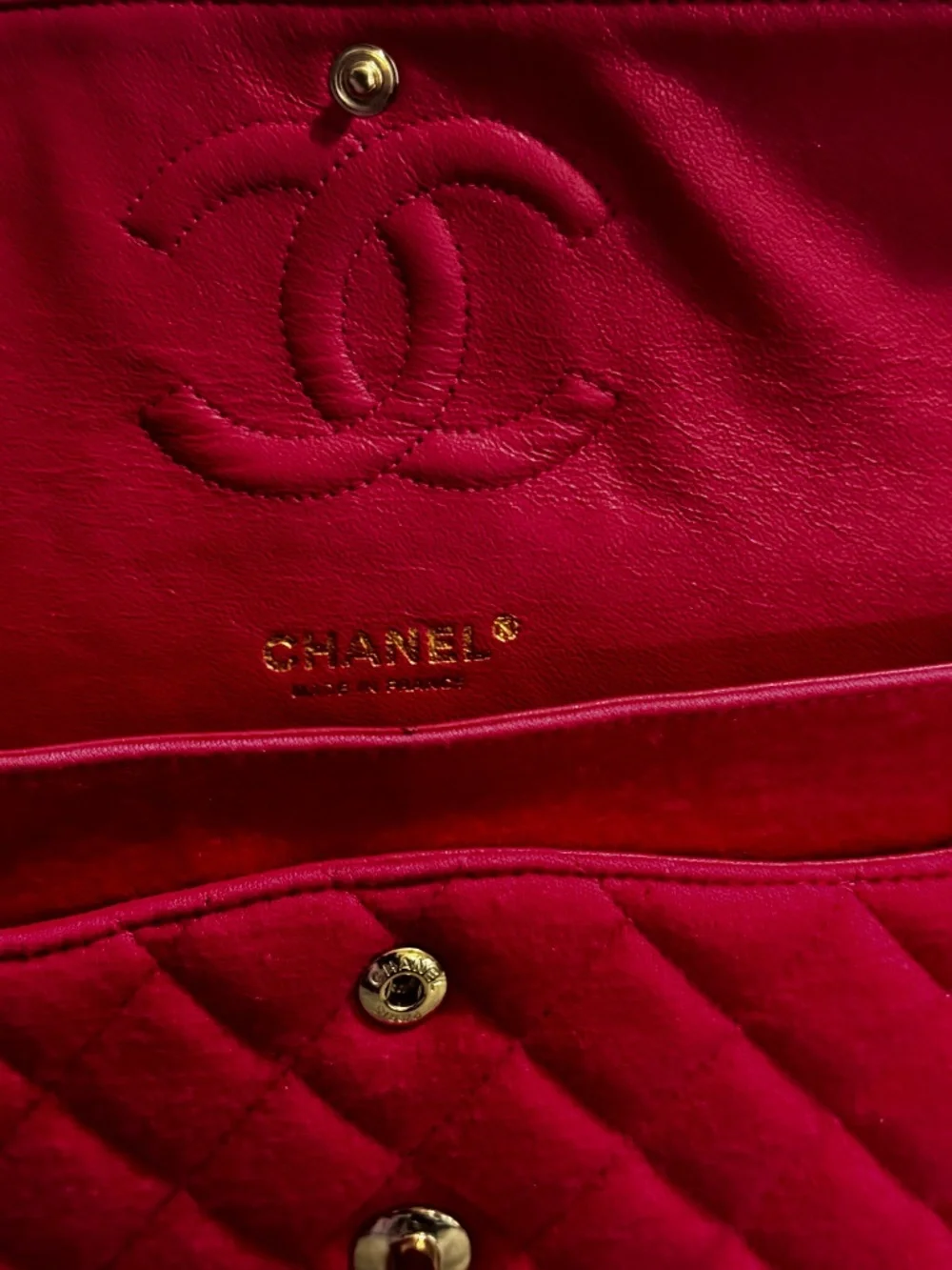 Chanel Classic Double Flap Medium Pink Jersey Gold Hardware Shoulder Bag